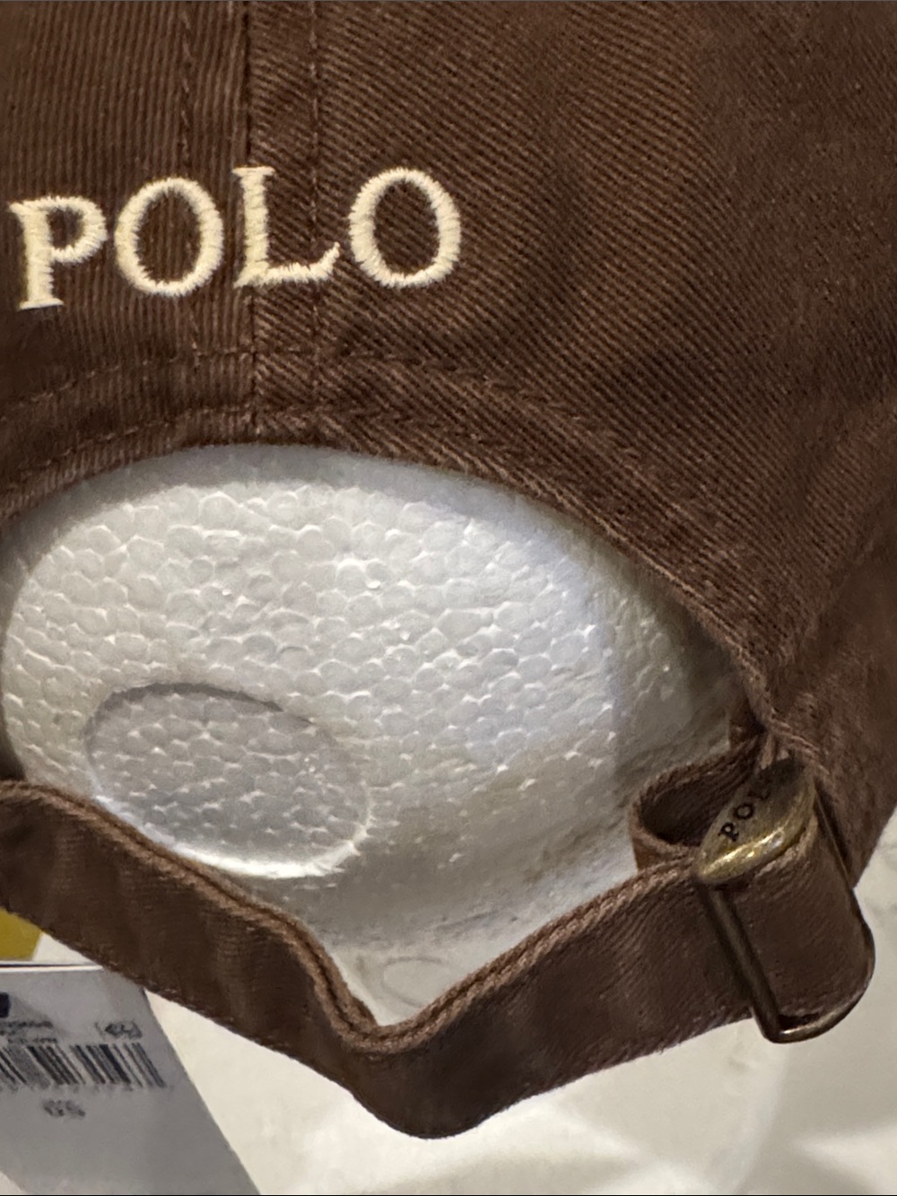 New Polo Ralph Lauren Brown Cotton Baseball Cap with White Logo NWT, OS - Picture 9 of 10
